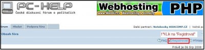 Aktivace registrace - pro zvětšení klikni