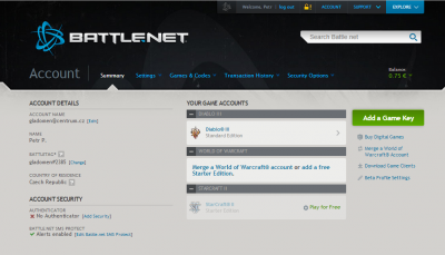 Battle.net účet