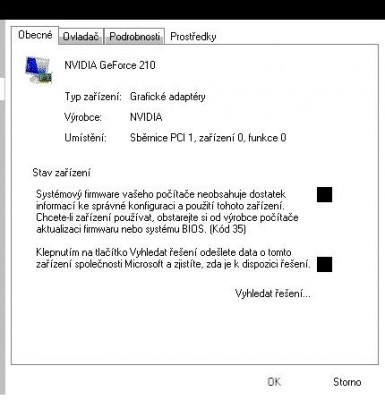 Tohle to píše ve správci zařízení