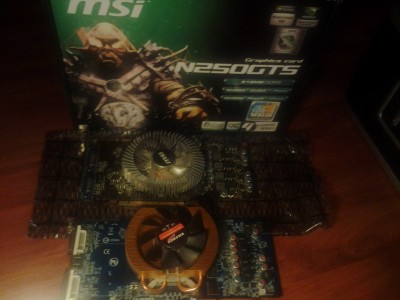 MSI GTS 250 OC 512MB DDR3 a GIGABYTE HD 4850 512MB DDR3 s novým chladičem