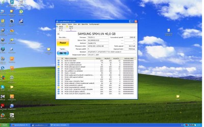 Screen z kontroly disku