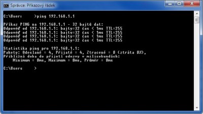Příkaz ping