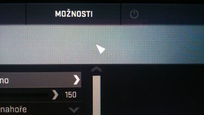 červený pruh prohližeče při hraní hry