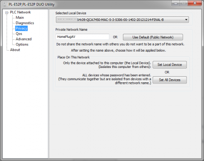 Nastavení privátní sítě
