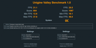 OC, při kterym jsem dělal benchmark, ještě by šlo jak u pamětí i u GPU pár MHz přidat, ale to už by byl jen minimální rozdíl.