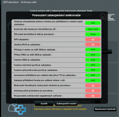 Posouzení zabezpečení routeru