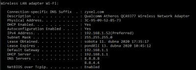 Pokud je na routeru nastaveno open DNS od Googlu