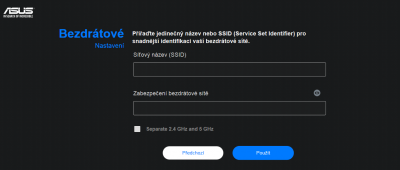 Nastavení přístupu k WiFi