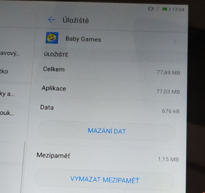 Aplikace - uložiště (menu)