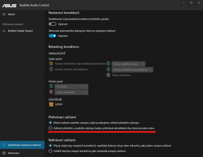 Asus Realtek Audio Control.png (77.15 KiB) Zobrazeno 2311 x Asus Realtek Audio Control