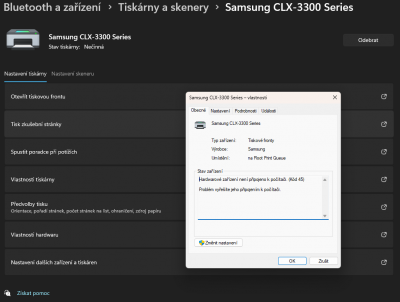 Samsung CLX-3300 Series - Error 45